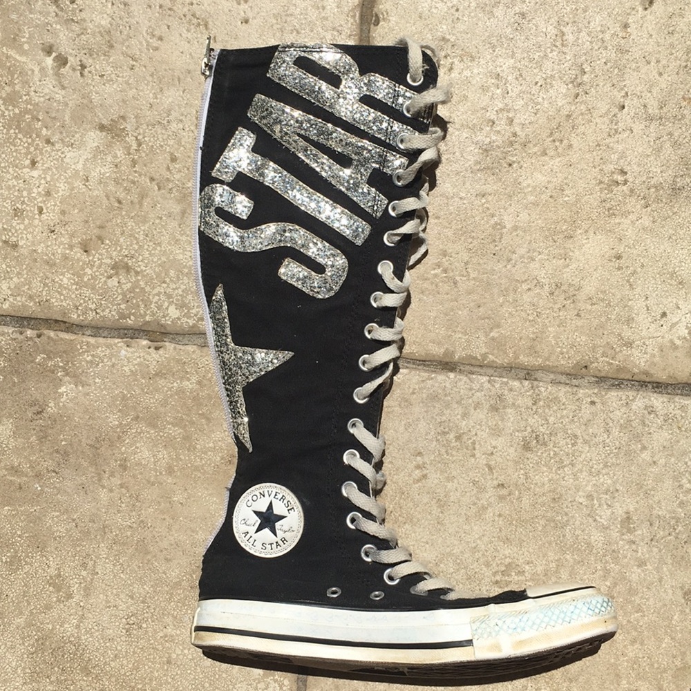 Converse Unisex All star glitter knee high boots